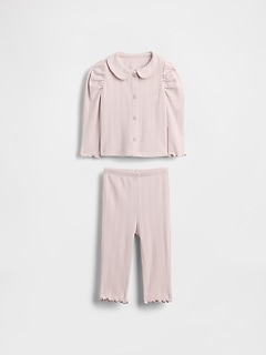 Baby Pointelle Rib Outfit Set