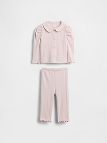 Baby Pointelle Rib Outfit Set
