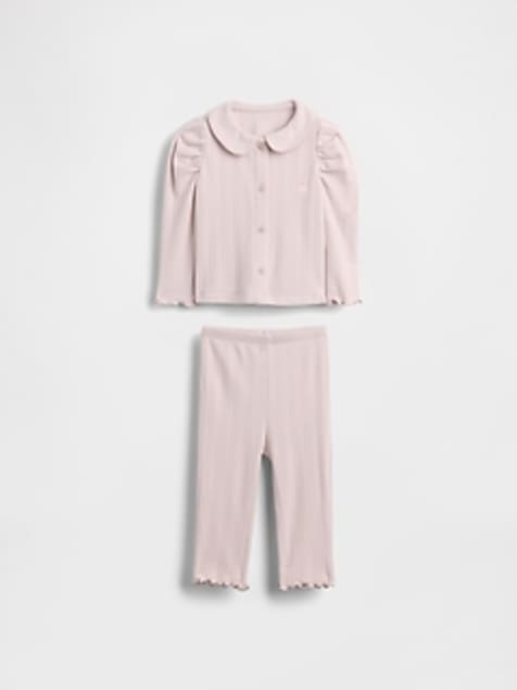 Baby Pointelle Rib Outfit Set