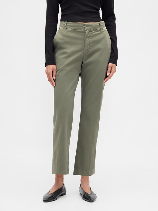 Image number 2 showing, Mid Rise Straight Khakis