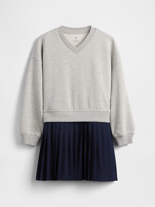 Image number 2 showing, Kids VintageSoft Pleated Sweatshirt Dress