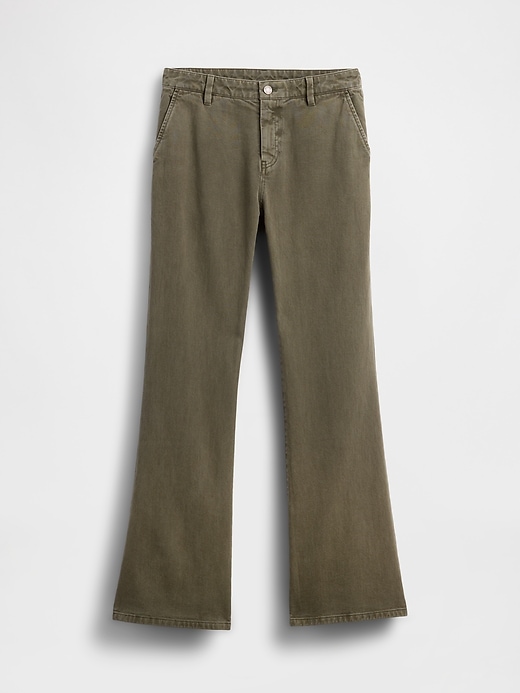 Image number 7 showing, Low Rise Flare Khakis