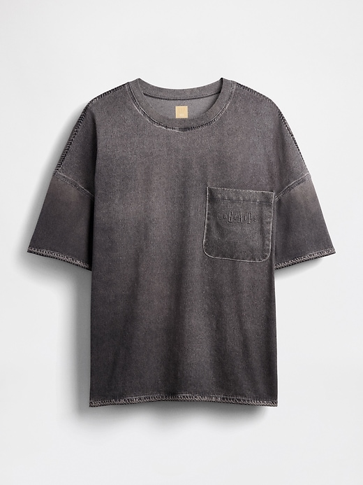 Image number 9 showing, Gap × BÉIS Knit Denim Pocket T-Shirt