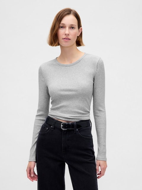 Modern Compact Rib Crop T-Shirt