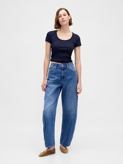 Image number 2 showing, Modern Rib Scoop Crop T-Shirt