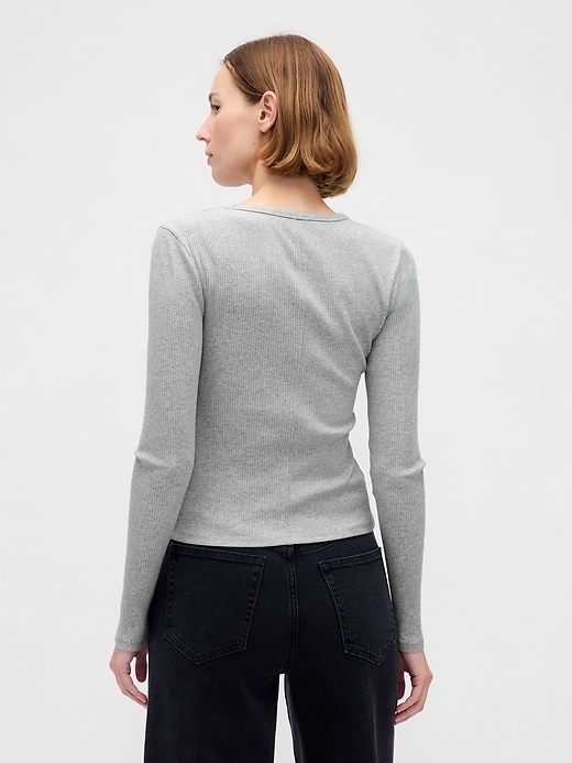 Image number 3 showing, Modern Rib Crop T-Shirt