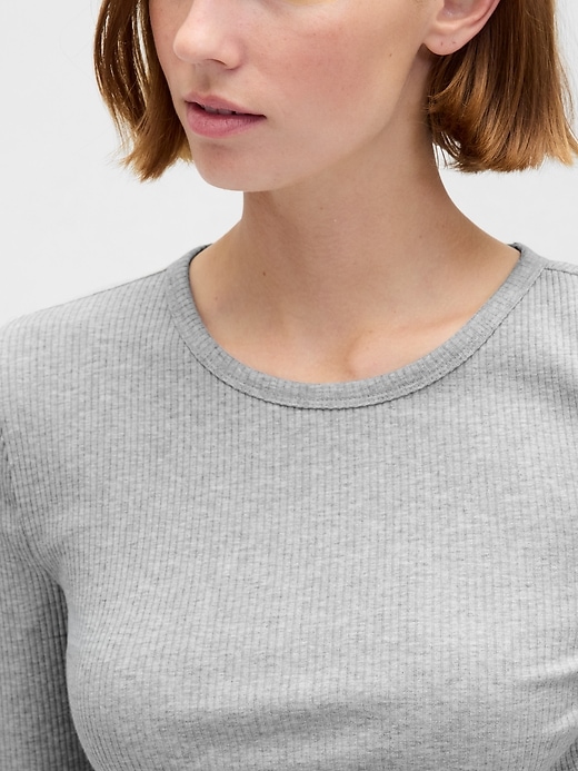 Image number 4 showing, Modern Rib Crop T-Shirt