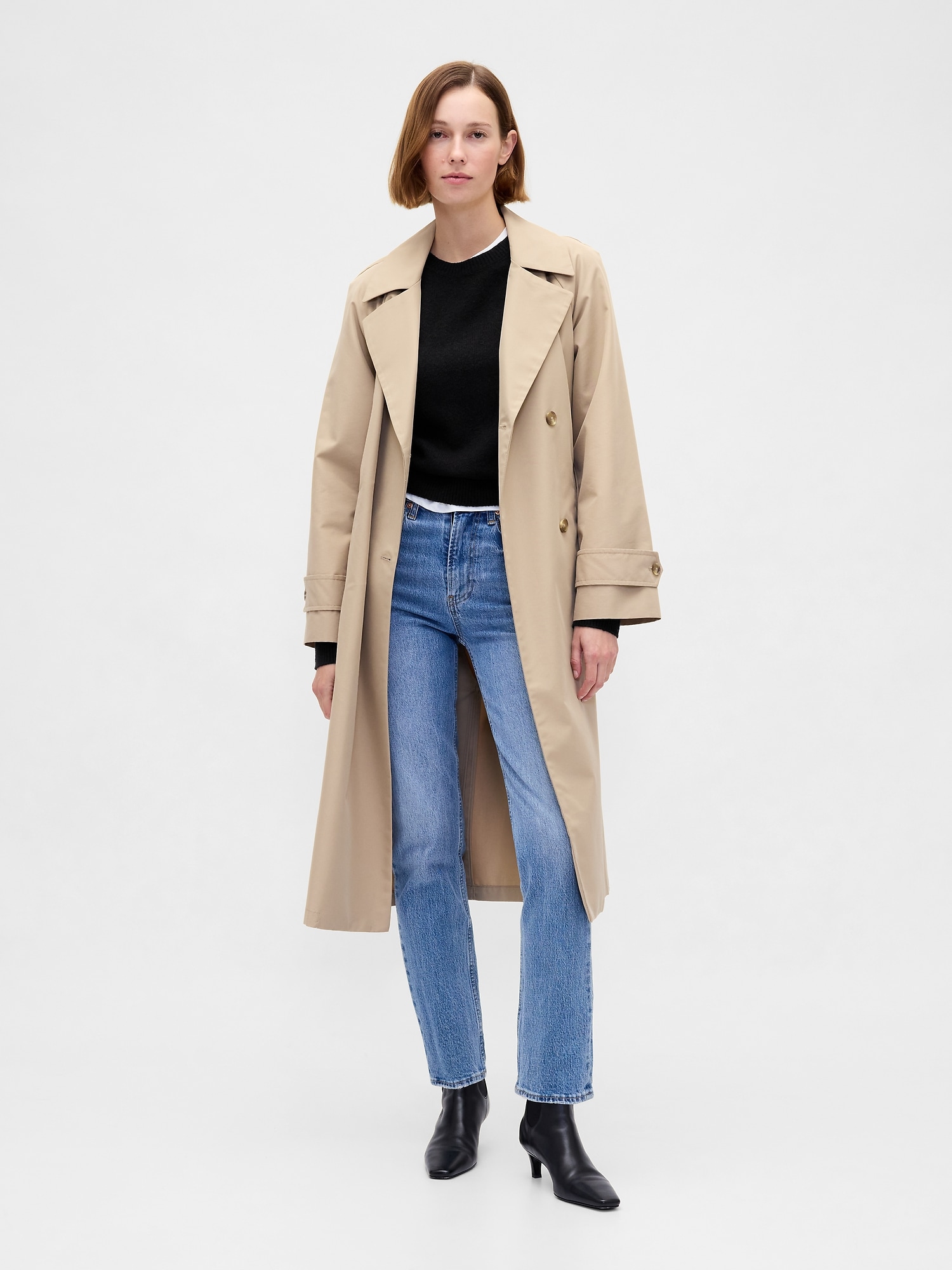 Женский свитер Gap CashSoft Crewneck, цвет: Чёрный — фото 2
