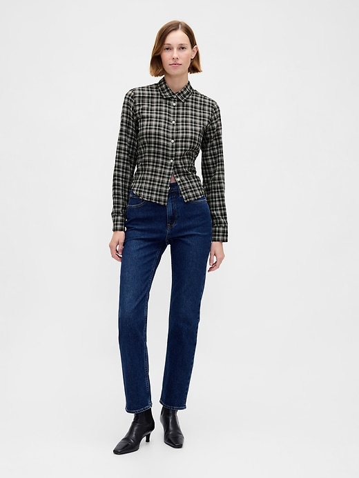 Image number 2 showing, Flannel Fitted Plaid Shirt