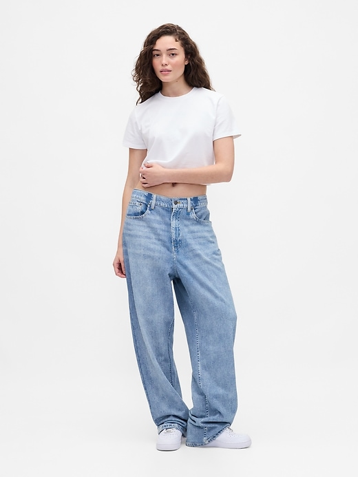 Image number 1 showing, Gap × BÉIS Knit Denim Baggy Jeans