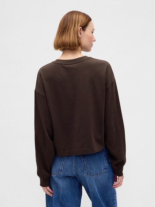 Image number 3 showing, Organic Cotton VintageSoft Heavyweight Crop T-Shirt