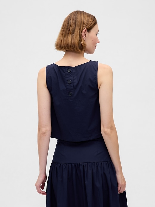Image number 2 showing, Boatneck Shell Crop Tank Top