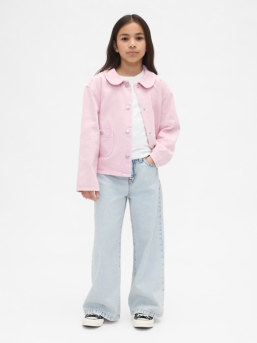 Image number 5 showing, Kids High Rise Stride Wide-Leg Ankle Jeans