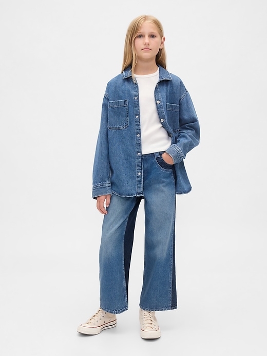 Image number 5 showing, Kids High Rise Stride Wide-Leg Ankle Jeans