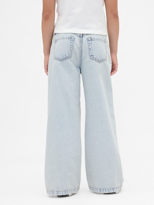 Image number 3 showing, Kids High Rise Stride Wide-Leg Ankle Jeans