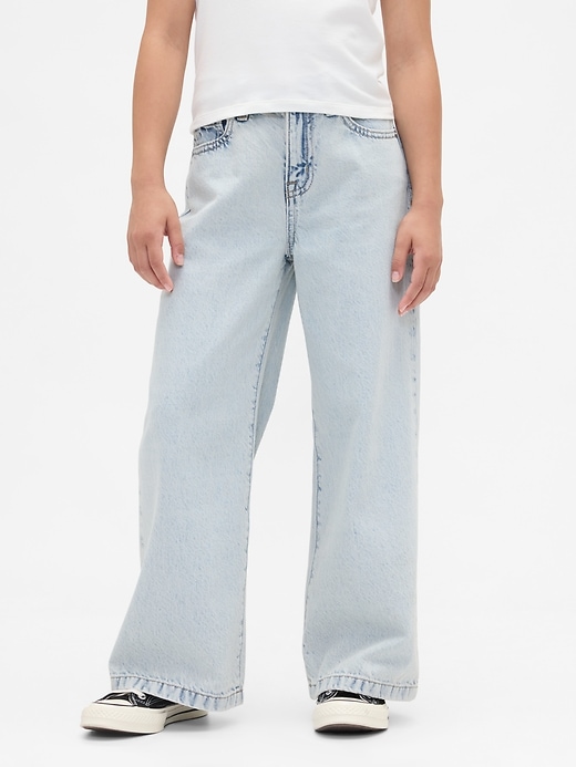 Image number 4 showing, Kids High Rise Stride Wide-Leg Ankle Jeans