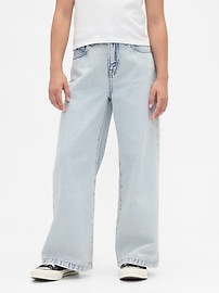 Kids High Rise Stride Wide-Leg Ankle Jeans
