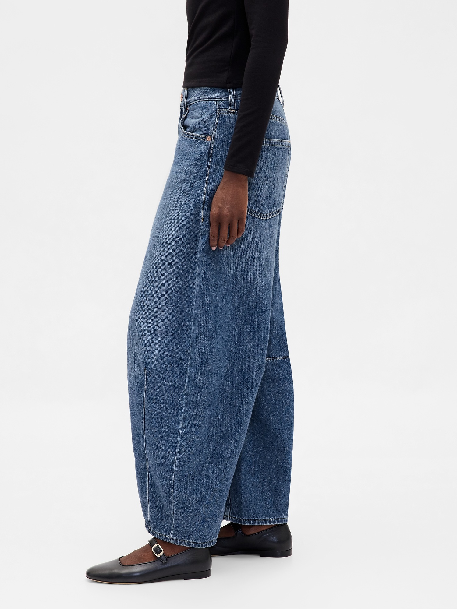 Женские джинсы Gap High Rise UltraSoft Belted Horseshoe Jeans — фото 3