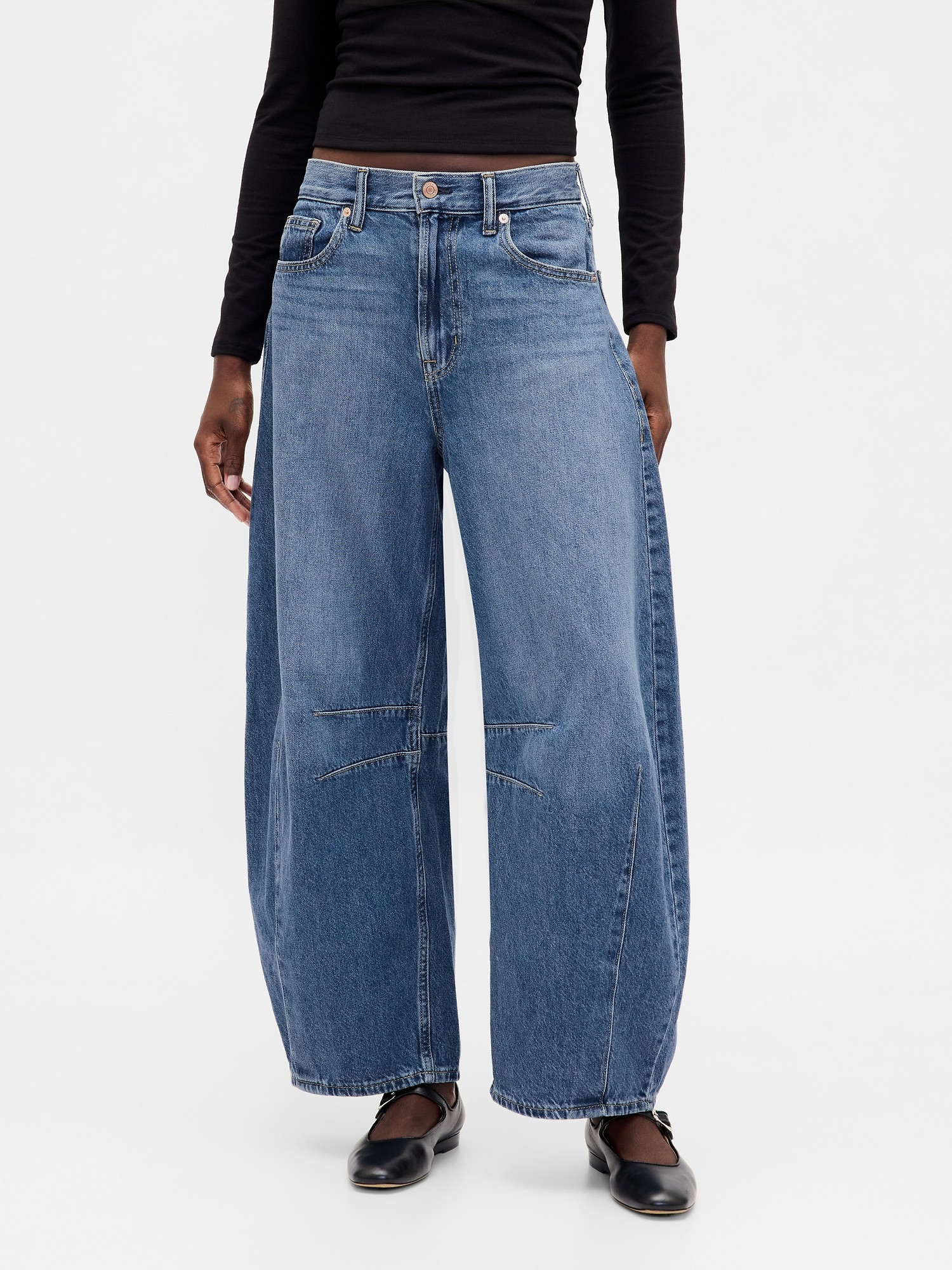 Женские джинсы Gap High Rise UltraSoft Belted Horseshoe Jeans — фото 2