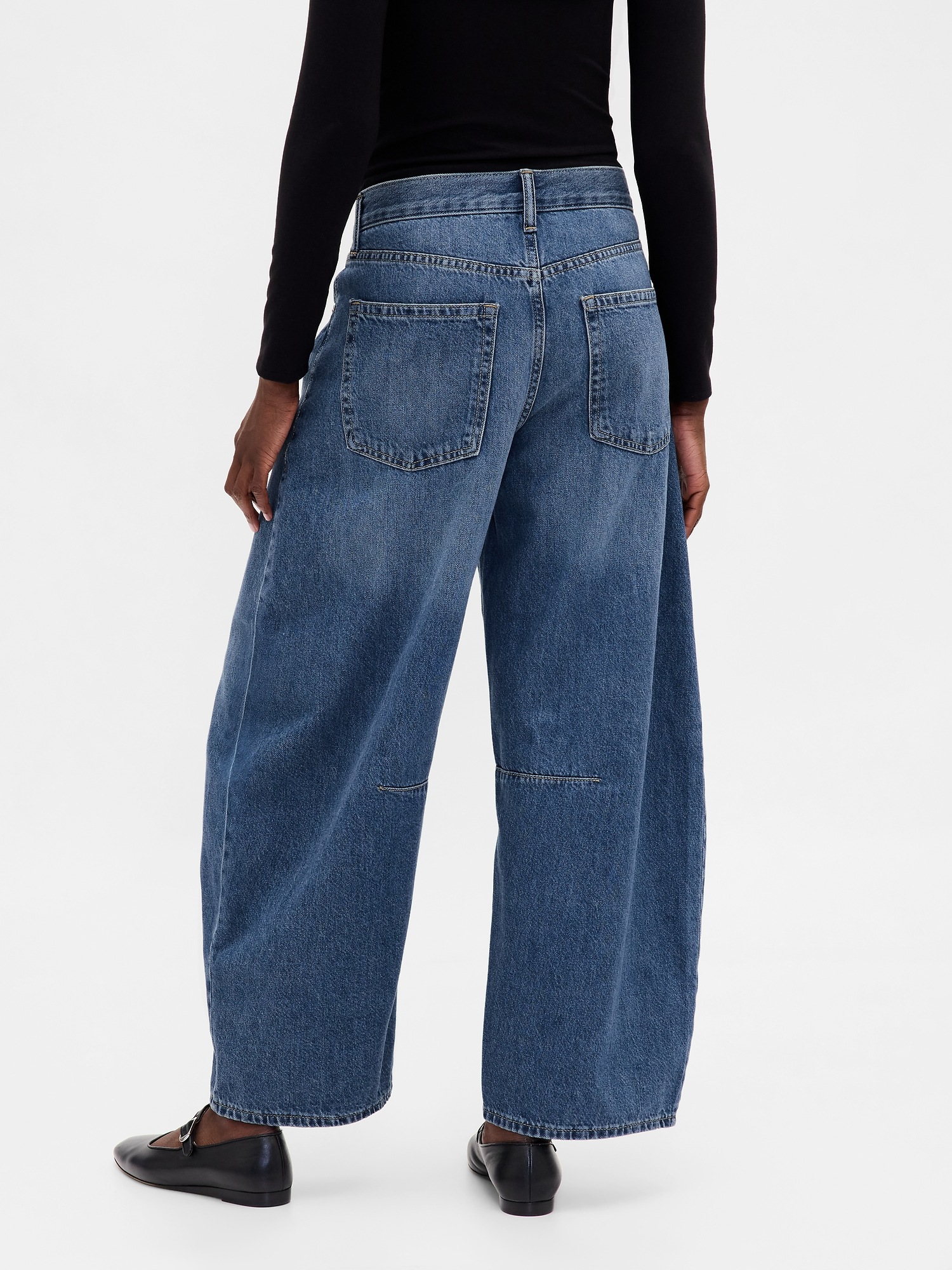 Женские джинсы Gap High Rise UltraSoft Belted Horseshoe Jeans — фото 4