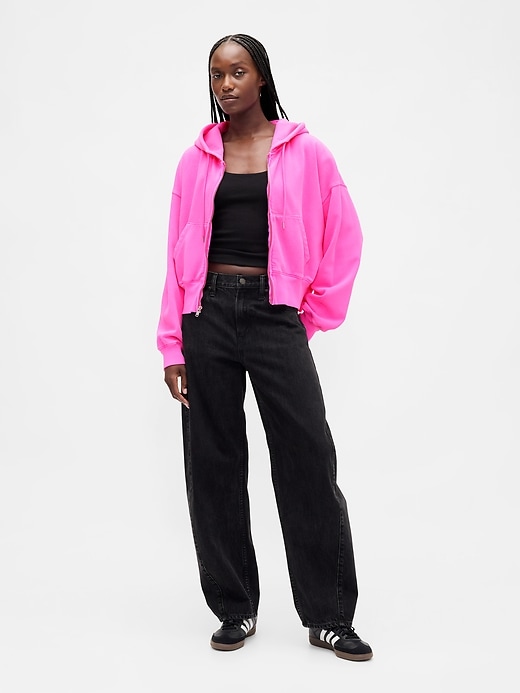 Image number 2 showing, VintageSoft Full-Zip Wedge Hoodie