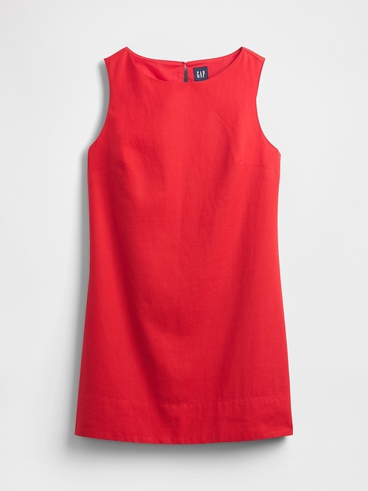 Image number 5 showing, Linen-Blend Mini Shift Dress