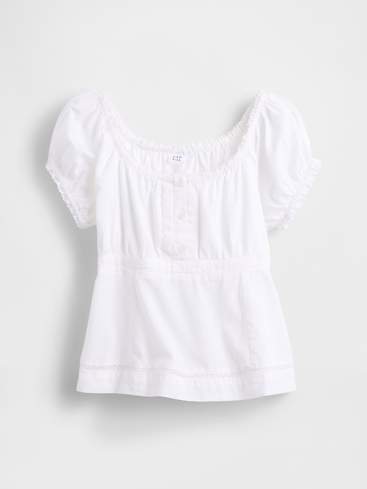 Image number 2 showing, Kids Puff-Sleeve Fitted Top