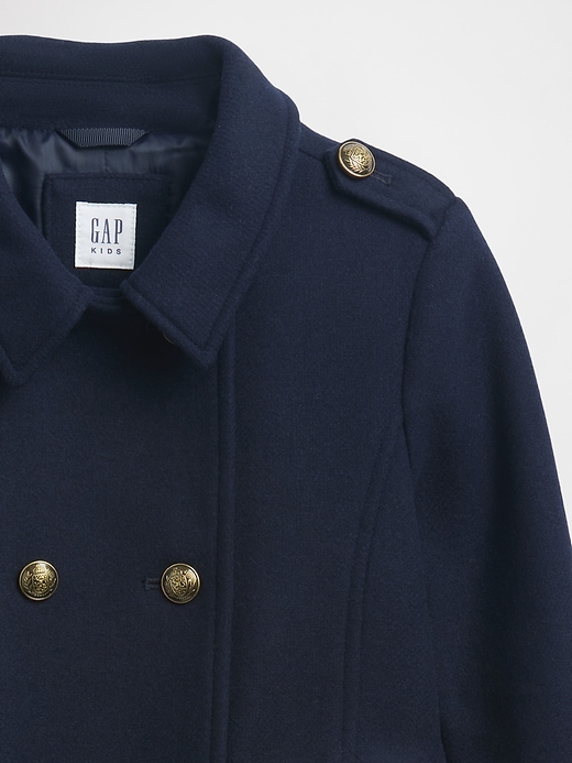 Image number 3 showing, Kids Wool-Blend Peacoat