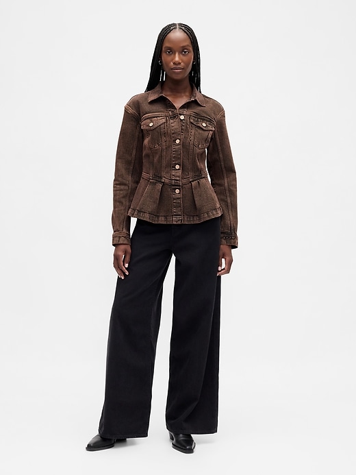 Image number 2 showing, Denim Peplum Jacket