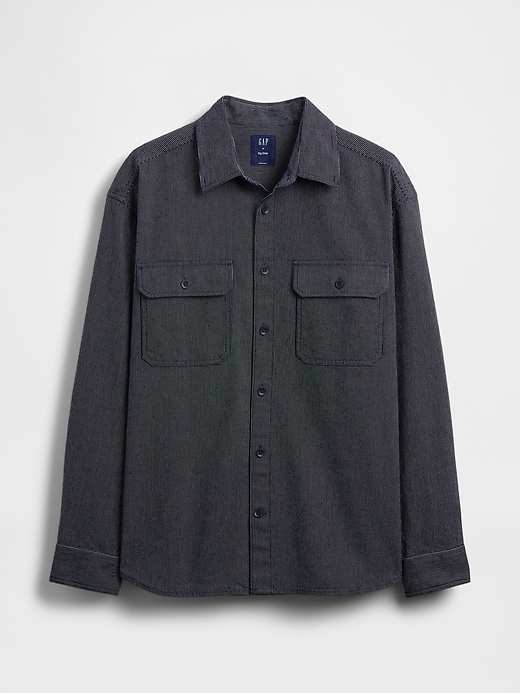 Image number 5 showing, Denim Stripe Big Shirt