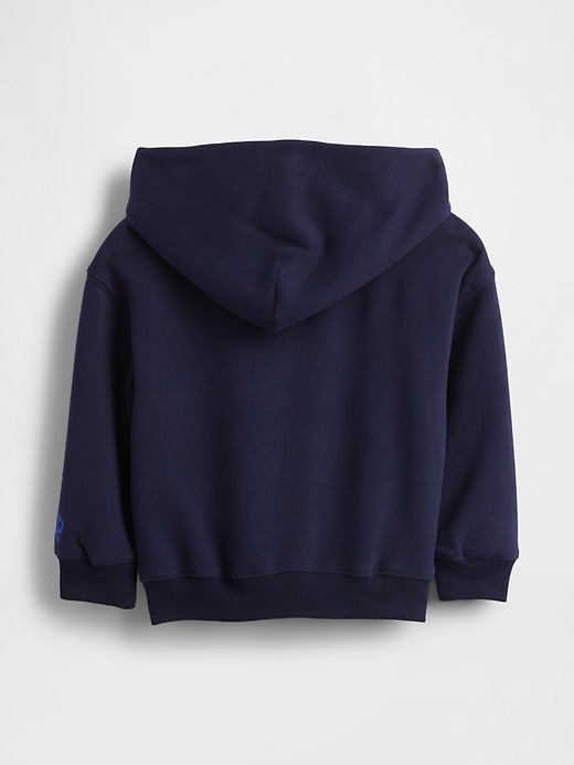 2 of 8 showing, with the color Dark night navy of product Baby & Toddler VintageSoft Dino-Pocket Hoodie