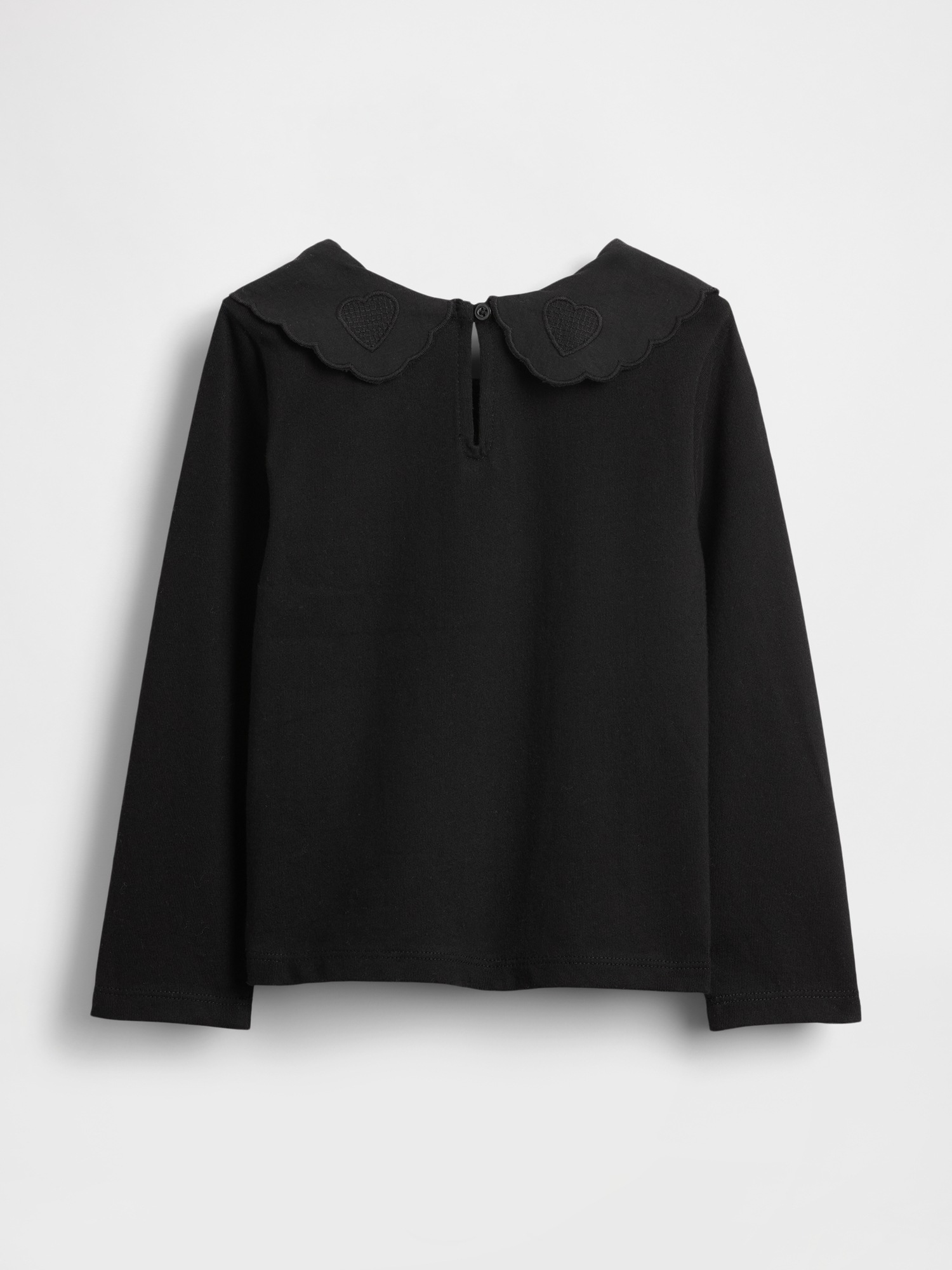 Топ Gap Heart Collar Top для малышей, цвет: Чёрный — фото 2