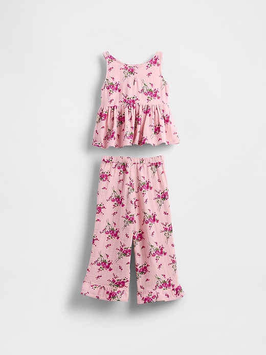Image number 3 showing, Baby & Toddler Cotton Gauze Ruffle Outfit Set