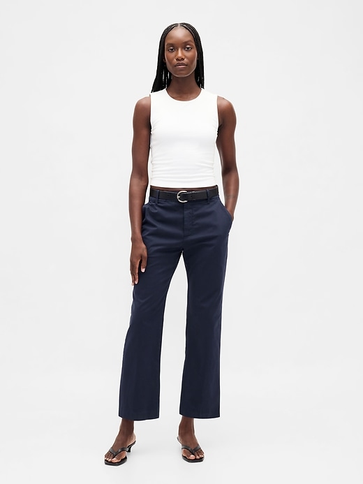 Image number 1 showing, Mid Rise Straight Khakis