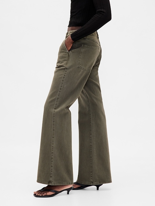 Image number 3 showing, Low Rise Flare Khakis