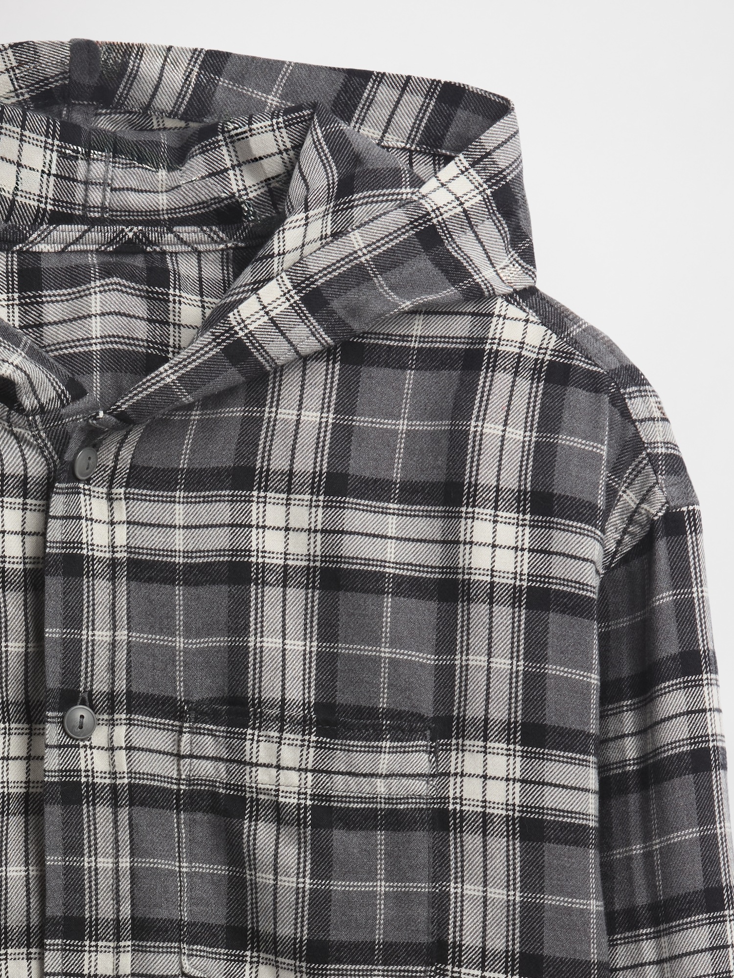 Детские рубашки Gap Kids Organic Cotton Hooded Flannel Shirt — фото 5