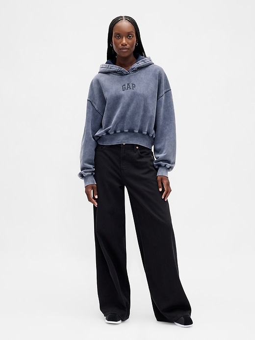 Image number 2 showing, VintageSoft Crop Logo Hoodie