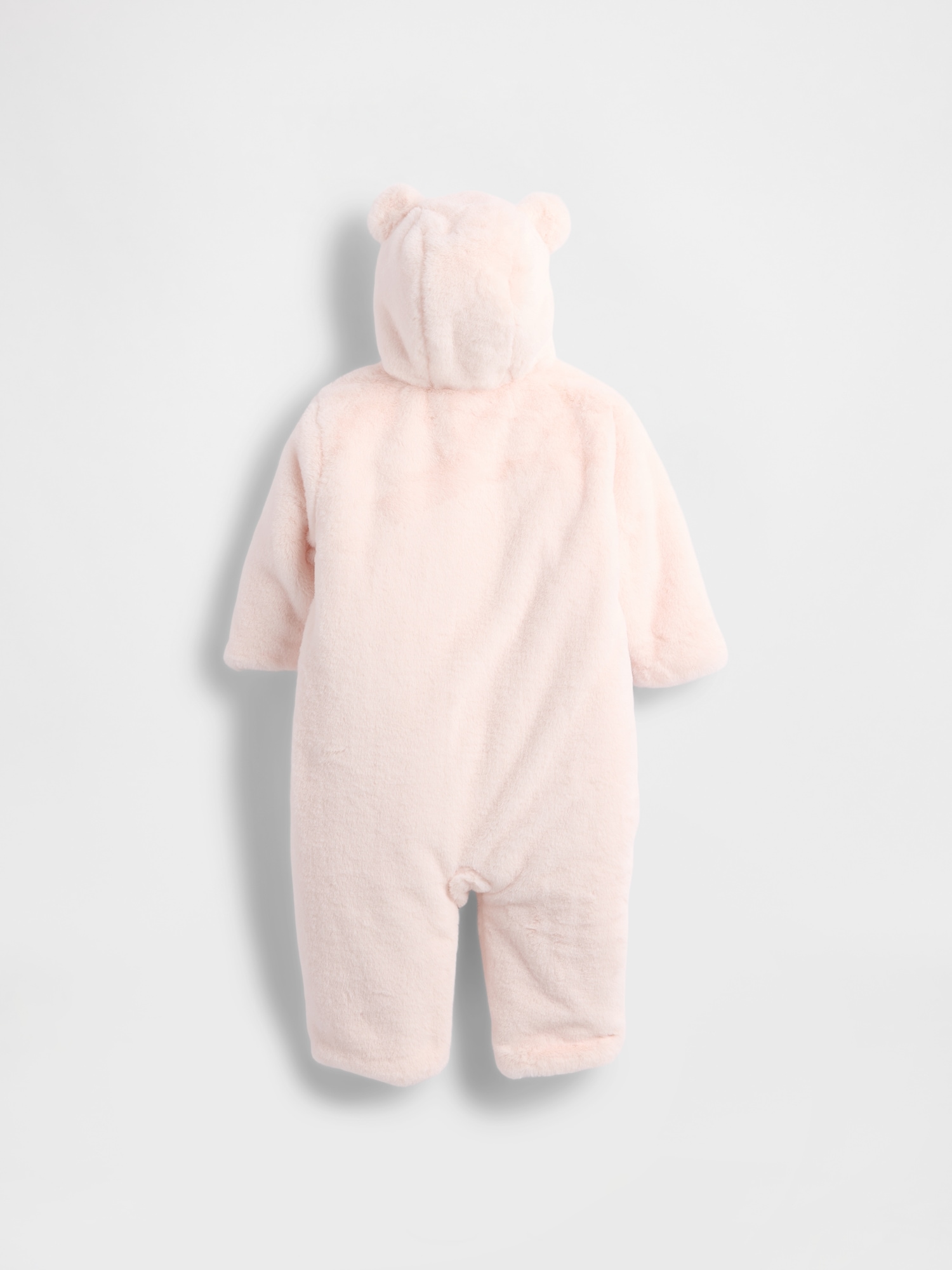 Baby Faux Fur Bear Hooded One-Piece