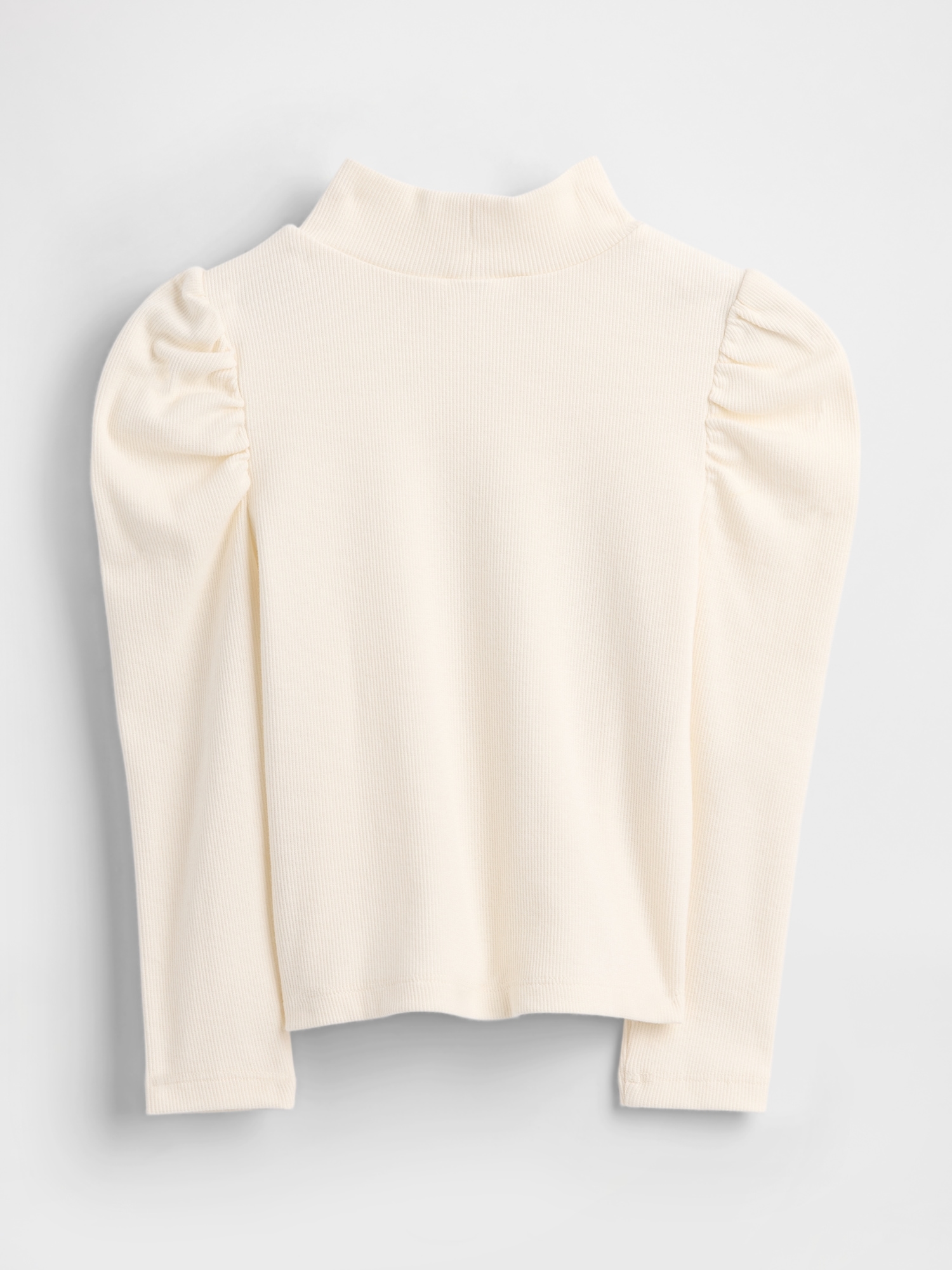 Baby & Toddler Puff-Sleeve Rib Mockneck