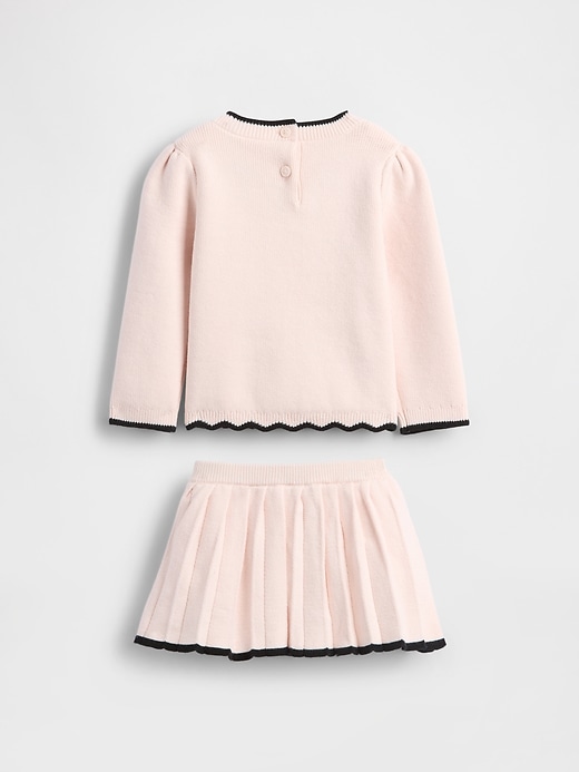 Image number 2 showing, Baby Bow Sweater Skort Set