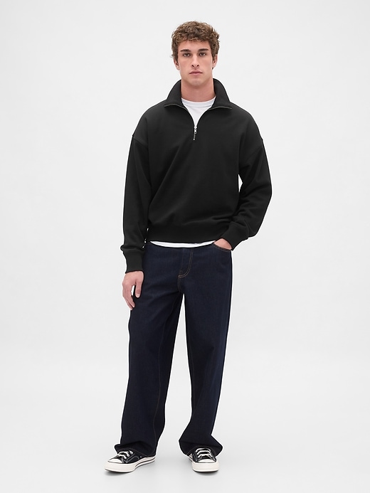 Image number 2 showing, Heavyweight Oversized Quarter-Zip Pullover