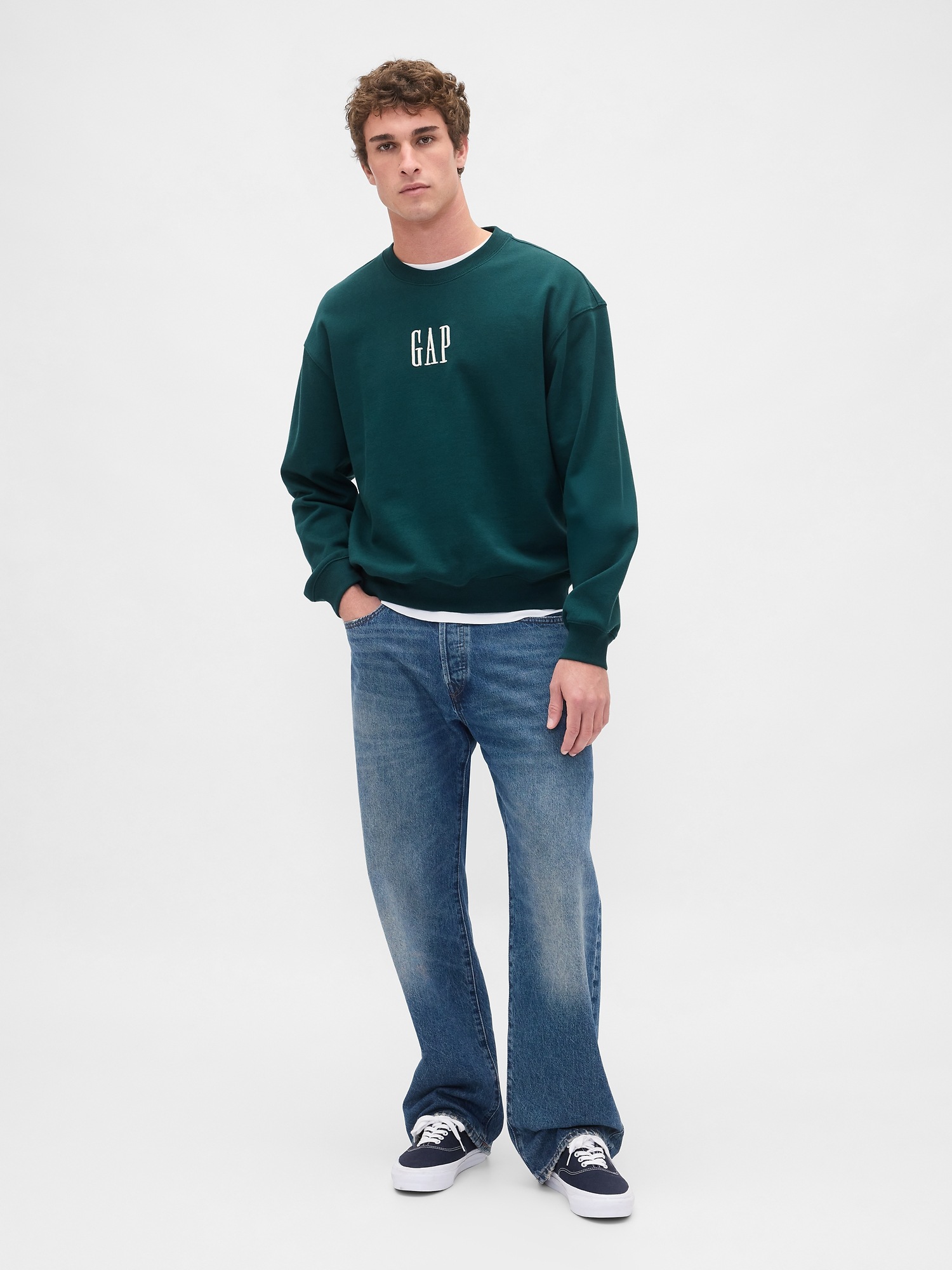 Мужские худи Gap Adult Heavyweight Oversized Logo Sweatshirt — фото 2