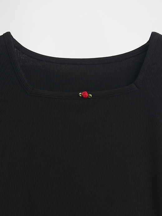 Image number 4 showing, Kids Rib Puff-Sleeve Top