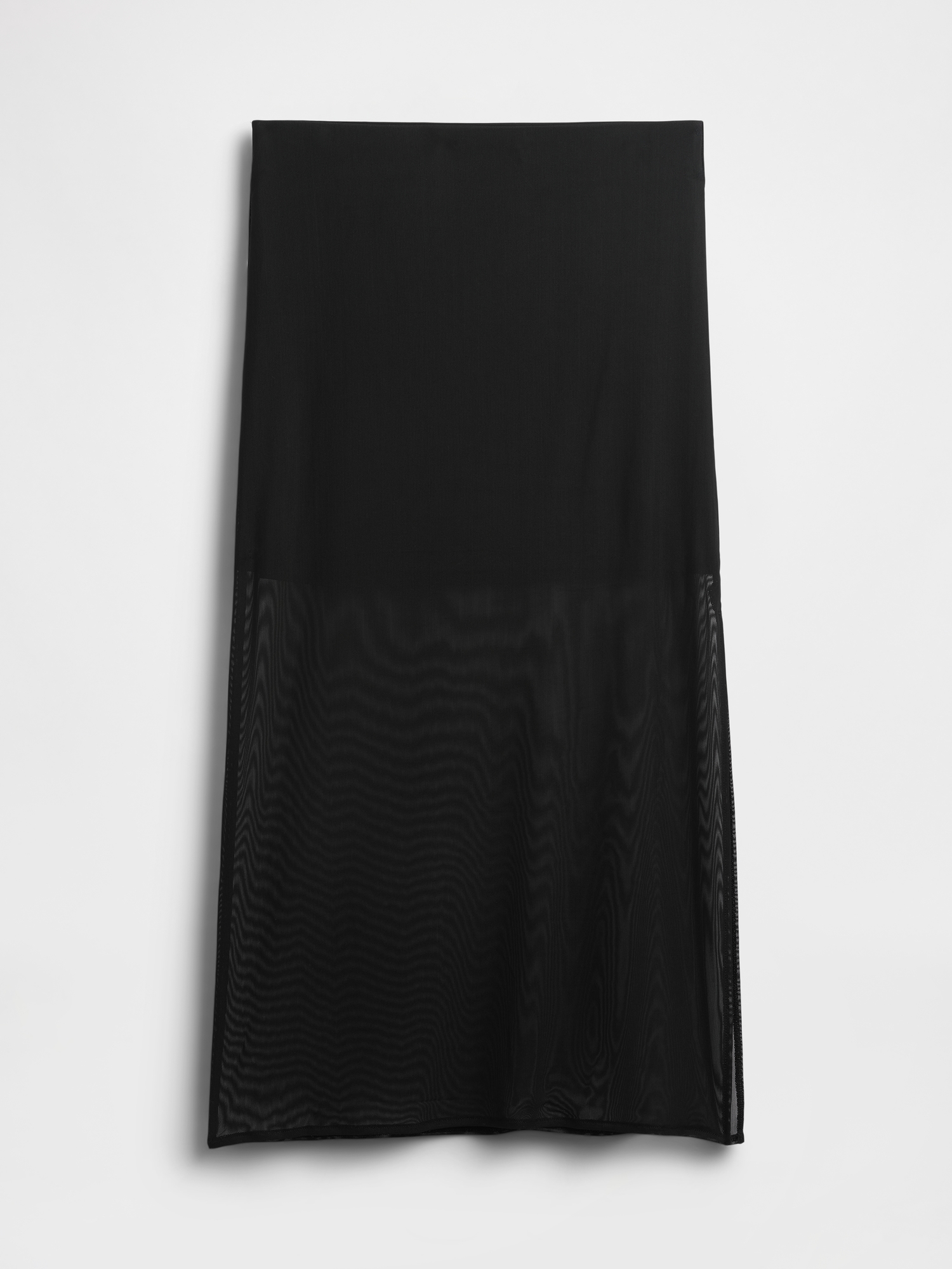Mesh Midi Skirt - True Black