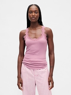 Mini Rib Lace PJ Tank Top