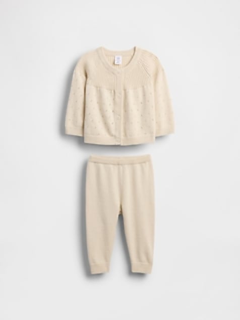 Baby Cardigan Sweater Outfit Set