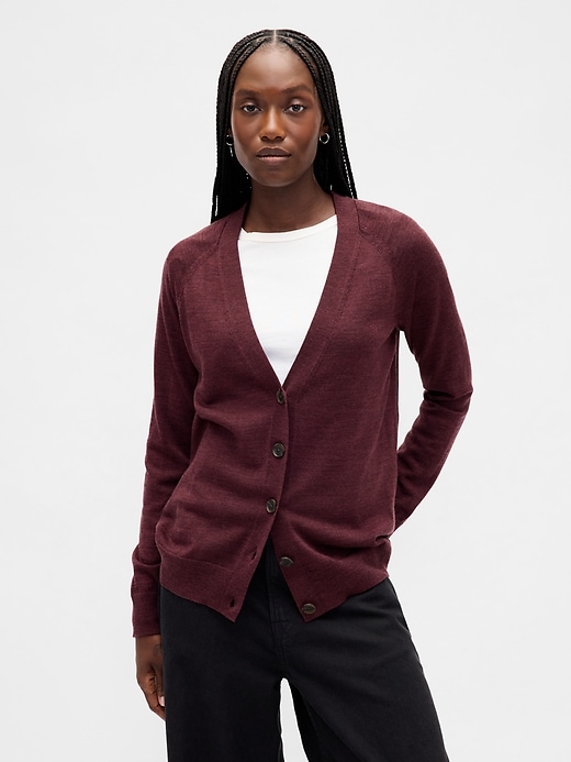 Image number 1 showing, Merino Boyfriend Cardigan
