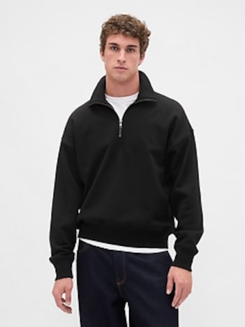Heavyweight Oversized Quarter-Zip Pullover