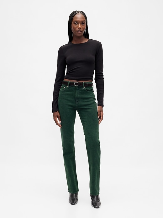 Image number 1 showing, High Rise '90s Straight Jeans