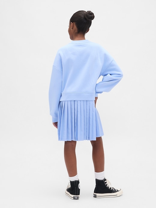 Image number 3 showing, Kids VintageSoft Pleated Sweatshirt Dress